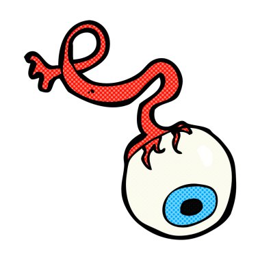 komik karikatür brüt göz küresi