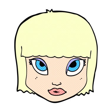 komik karikatür kadın yüzü