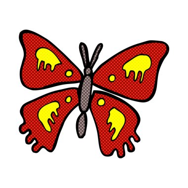 komik karikatür kelebek