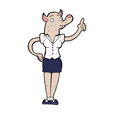 komik karikatür kurt adam kadın fikri ile