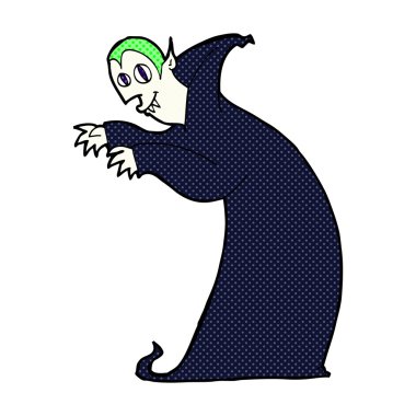 komik karikatür ürkütücü vampir