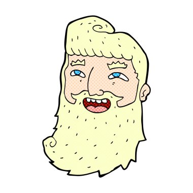 komik karikatür komik sakallı adam