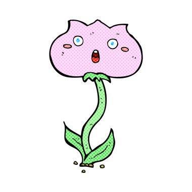 komik karikatür şok çiçek