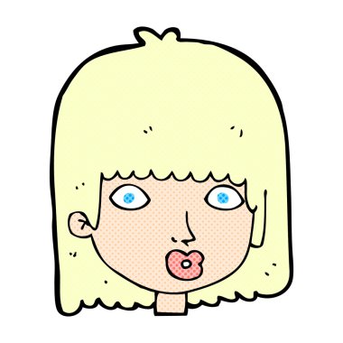 komik karikatür sürpriz kadın