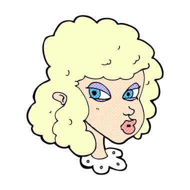 komik karikatür şüpheli kadın