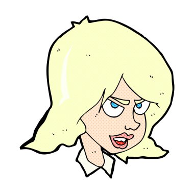 komik karikatür rahatsız kadın