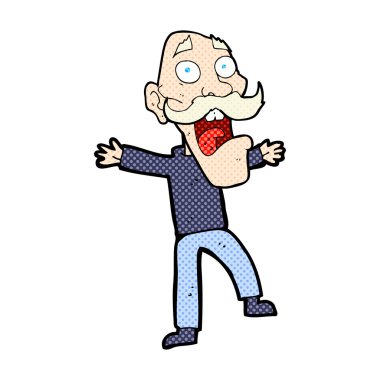 çizgi çizgi film şok yaşlı adam