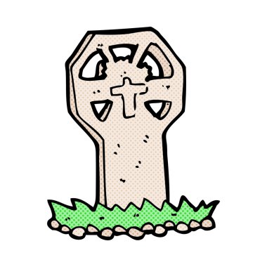 komik karikatür ürkütücü mezar