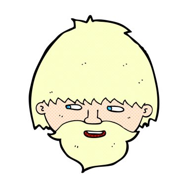 komik karikatür sakallı adam