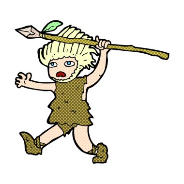 komik karikatür mağara adamı