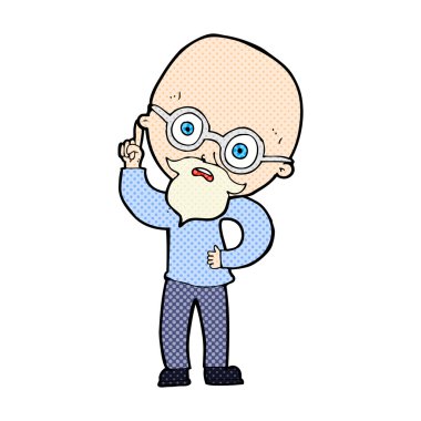 komik karikatür yaşlı adam 