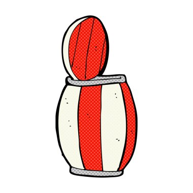 komik karikatür varil boyalı