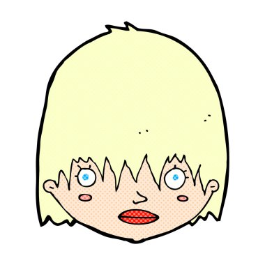 komik karikatür bakan kadın