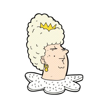 komik karikatür kraliçenin portresi