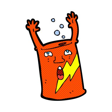 komik karikatür soda karakter