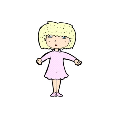 komik karikatür sürpriz kadın