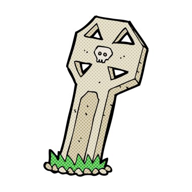 komik karikatür ürkütücü mezar