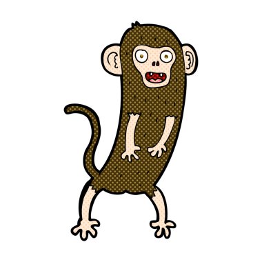 komik karikatür deli maymun