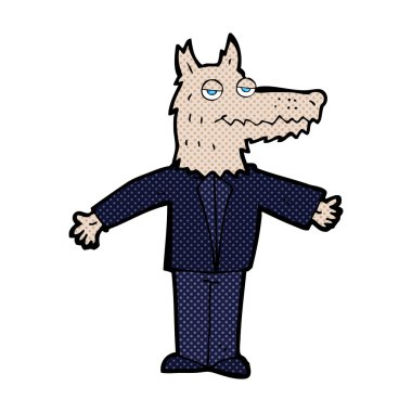 komik karikatür kurt