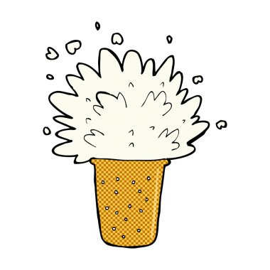 komik karikatür köpüklü bira