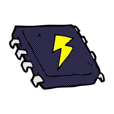 komik karikatür bilgisayar çipi