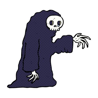 komik karikatür spooky halloween kılık