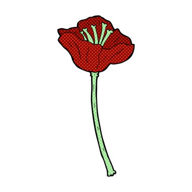 komik karikatür çiçek