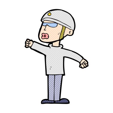 komik karikatür güvenlik görevlisi