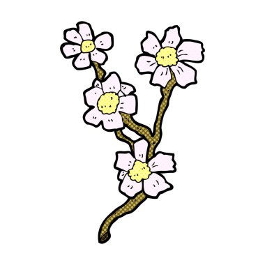 komik karikatür çiçekler
