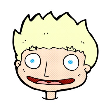 komik karikatür mutlu çocuk