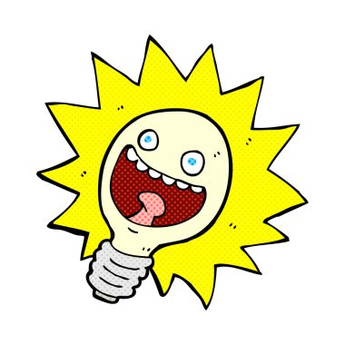 komik karikatür ampul