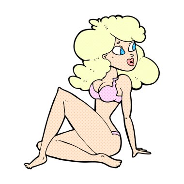 komik çizgi film seksi kadın iç çamaşırı