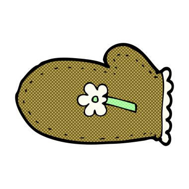 komik karikatür fırın eldiveni