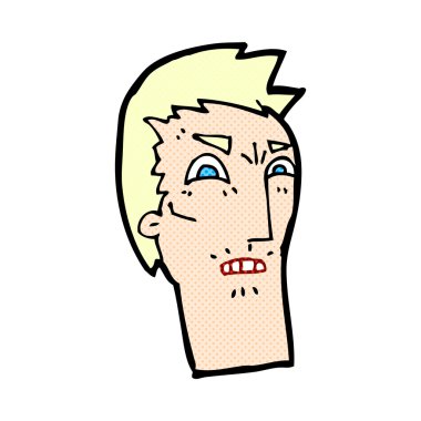 komik karikatür kızgın surat