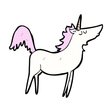 komik karikatür tek boynuzlu at