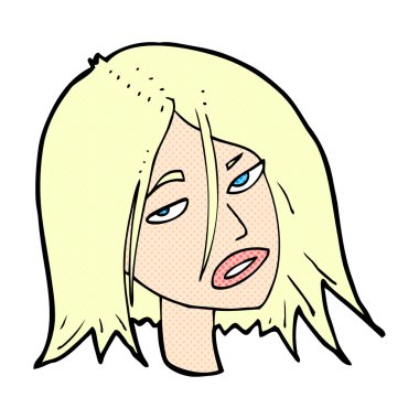 komik karikatür rahatsız kadın