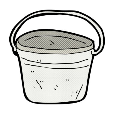 komik karikatür metal kova