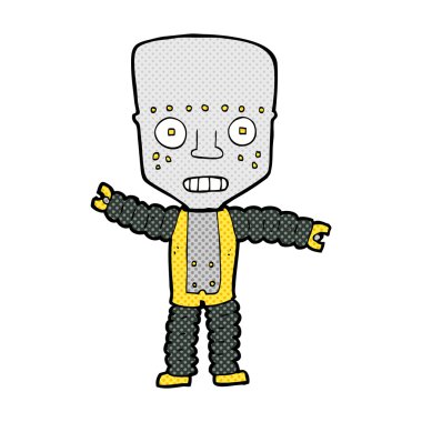 komik karikatür robot