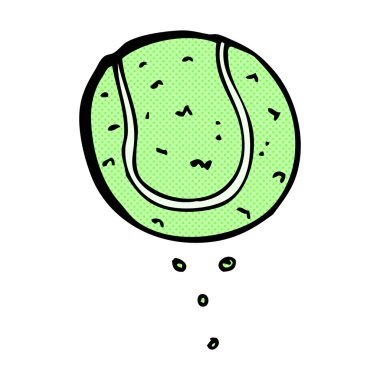 komik karikatür tenis topu