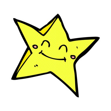 komik çizgi film mutlu yıldız karakteri