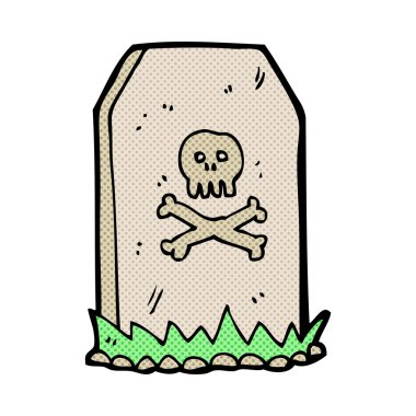komik karikatür ürkütücü mezar