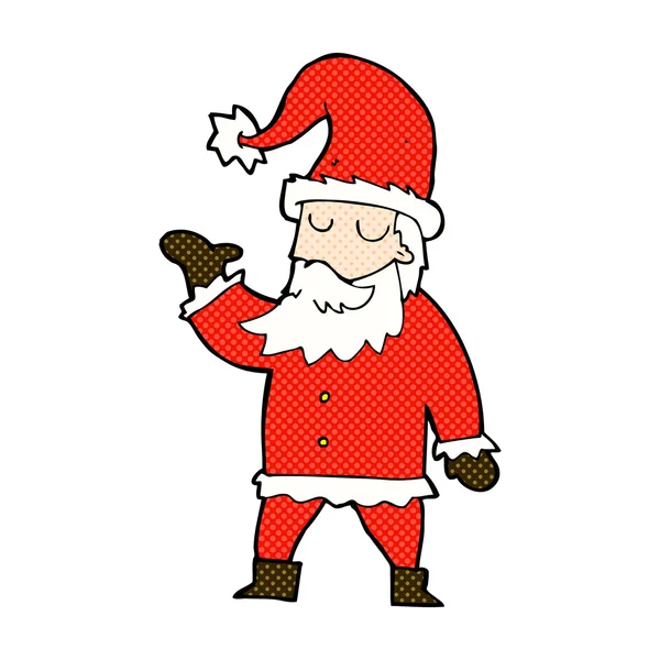 Historieta de dibujos animados santa claus — Vector de stock