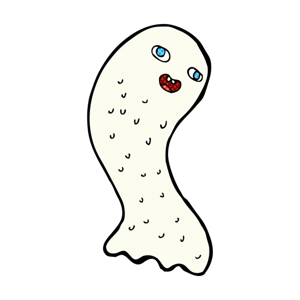 Funny comic cartoon ghost — Stock Vector