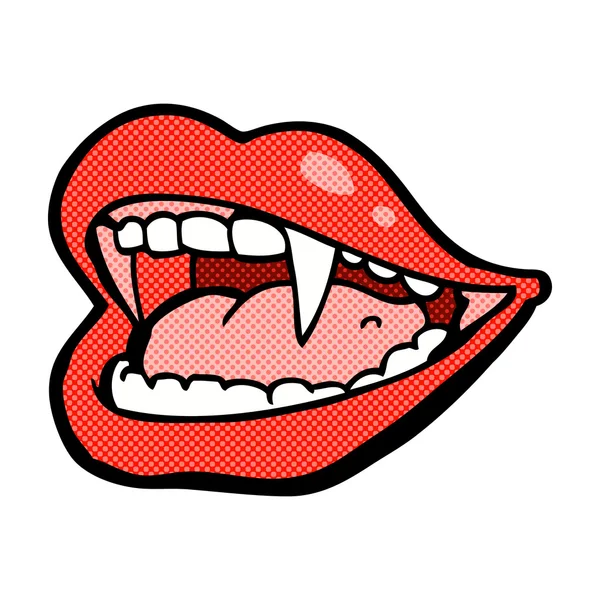 Bande dessinée vampire bouche — Image vectorielle