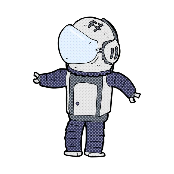 Komiksově kreslenou astronaut — Stockový vektor