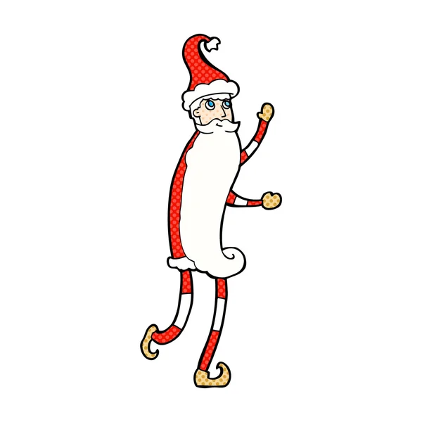 Comic Cartoon Mager Weihnachtsmann — Stockvektor