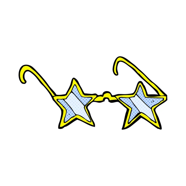 Bande dessinée étoiles lunettes — Image vectorielle