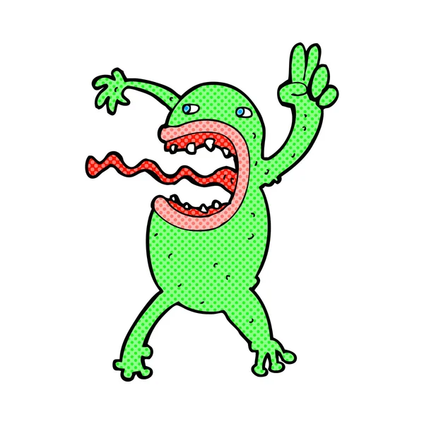 漫画卡通疯狂青蛙 — 图库矢量图片