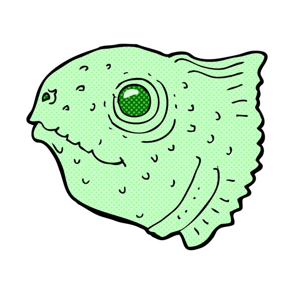 Комічна мультяшна рибна голова — стоковий вектор