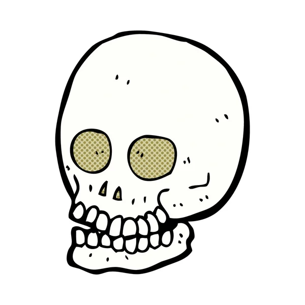 Calavera historieta cómica — Vector de stock